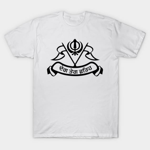 Deg Teg Fateh (ਦੇਗ ਤੇਗ ਫਤਿਹ) T-Shirt by Guri386